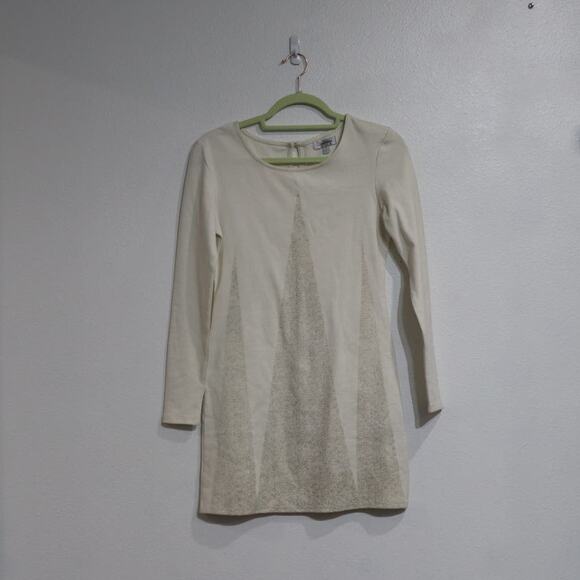 Olsenboye Cream Long Sleeve Mini Dress Sz S - Picture 1 of 10